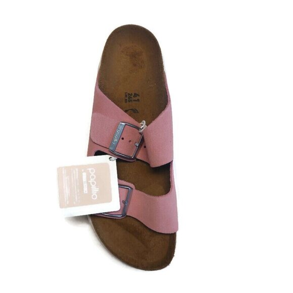 Papillio By Birkenstock Arizona Chunky Suede Sandals Womens 10 Candy Pink Narrow - Picture 3 of 10